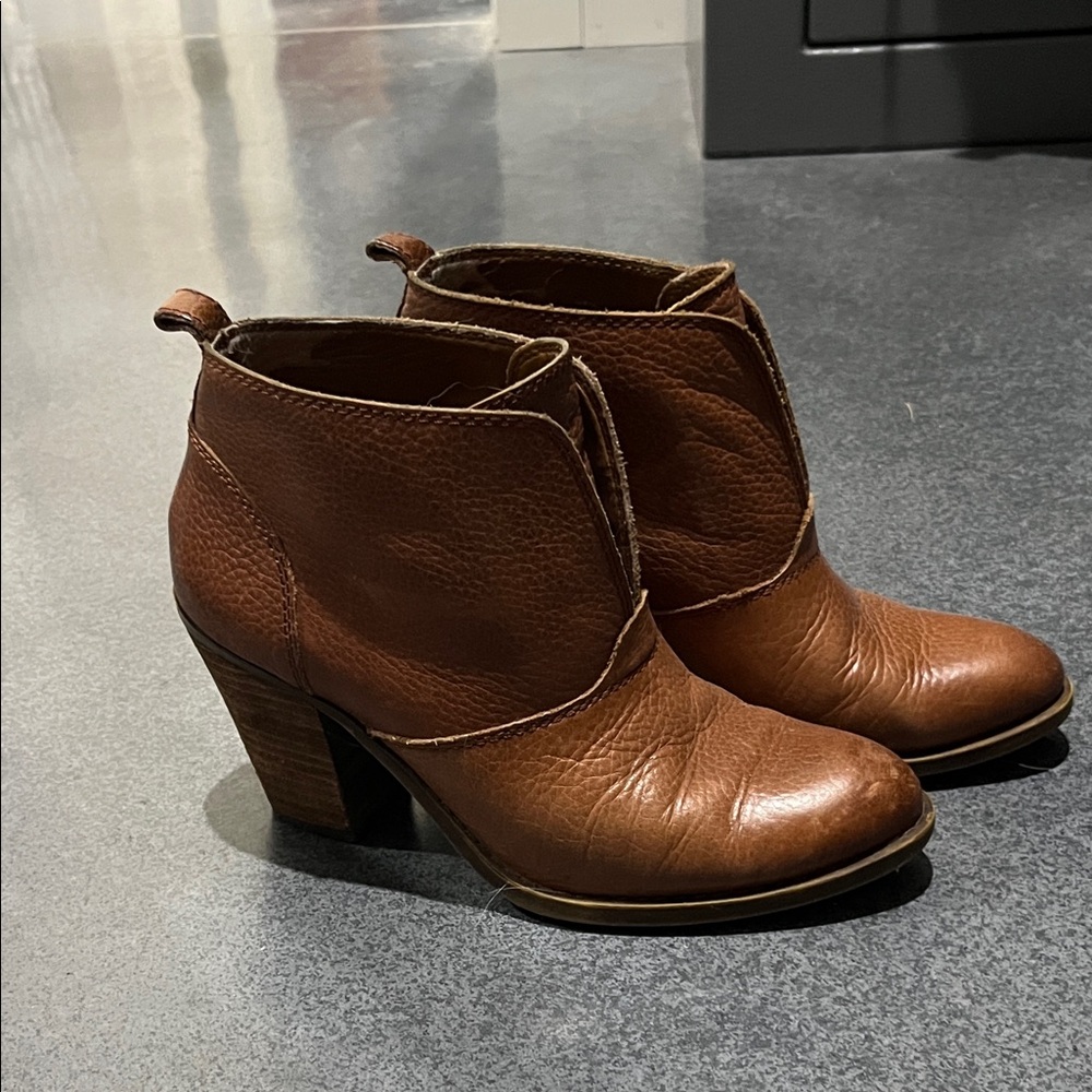 Brown Leather Ankle Boots
